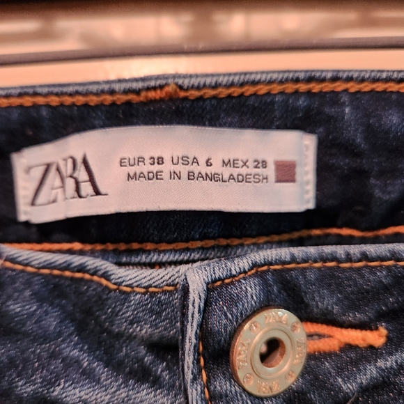 ZARA Set of 2 Mid Rise Skinny Stretch Jeans Size 6 - Picture 4 of 15